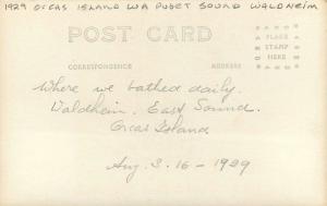 1929 Orcas Island Washington Puget Sound Waldheim RPPC real photo postcard 6830
