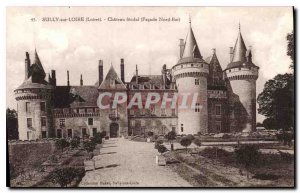 Postcard Old Sully sur Loire Loret Chateu feudal Facade North East