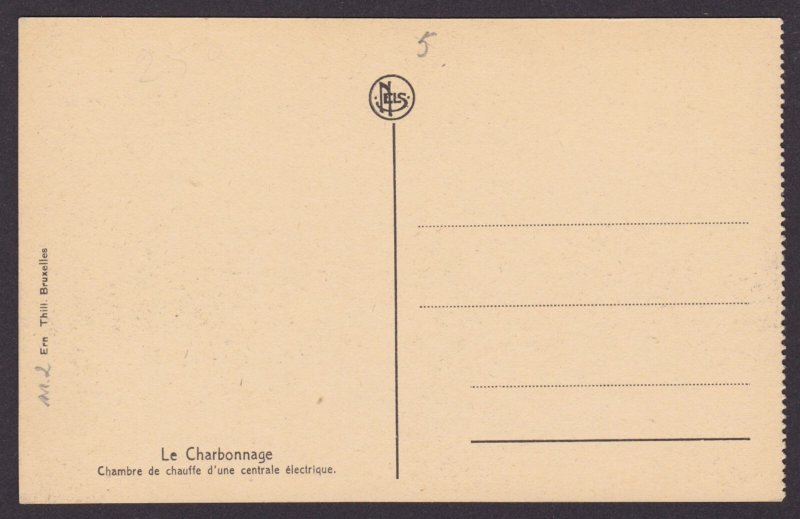 BELGIUM, Vintage postcard, Le Charbonnage (Coaling)