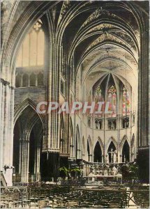 Postcard Modern burgundy 192 inside the cathedral the nave