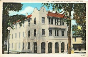 LAKESIDE OHIO~ADMINISTRATION BUILDING SPANISH STYLE~1938 PSMK POSTCARD