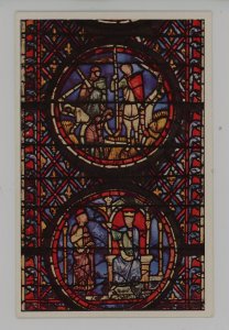 France - Paris. La Sainte-Chapelle, Close Detail of Stained-Glass