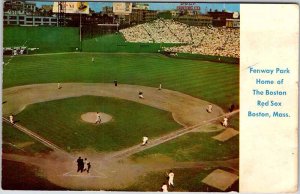 Postcard STADIUM SCENE Boston Massachusetts MA AL6302