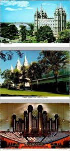 3~4X6 Postcards SALT LAKE CITY, UT Utah TEMPLE SQUARE & Mormon Tabernacle Choir