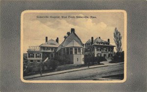 Somerville MA Hospital West Front Postcard