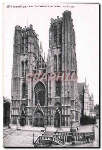 Old Postcard The Cathedral Brussels