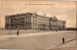 Wm. L. Dickinson High School, Jersey City NJ c1940 Vintage Postcard S02