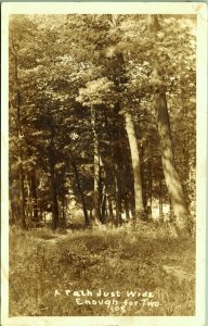 RPPC Path Wide Enough for Two Real Photo Postcard PM Milwaukee Wisconsin