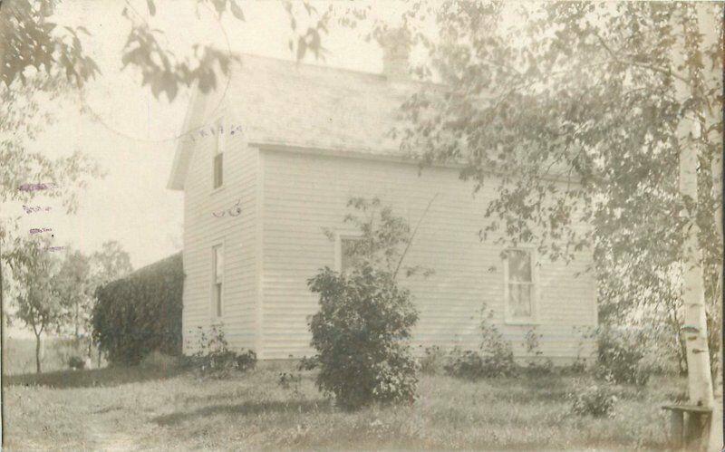 Crowwing County Deerwood Minnesota 1912 RPPC Photo Postcard Residence 434