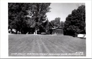 Real Photo Postcard Club House Wapsipinicon Country Club in Anamosa, Iowa~1444