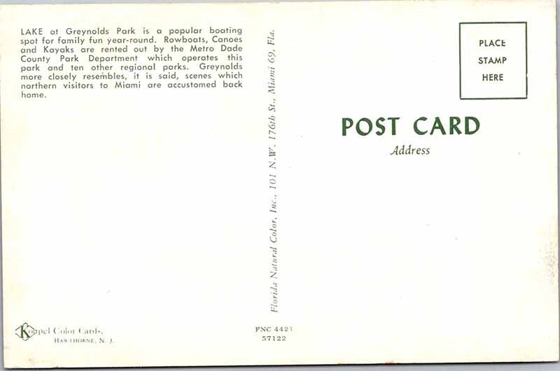 Postcard BOAT SCENE Miami Florida FL AK8674