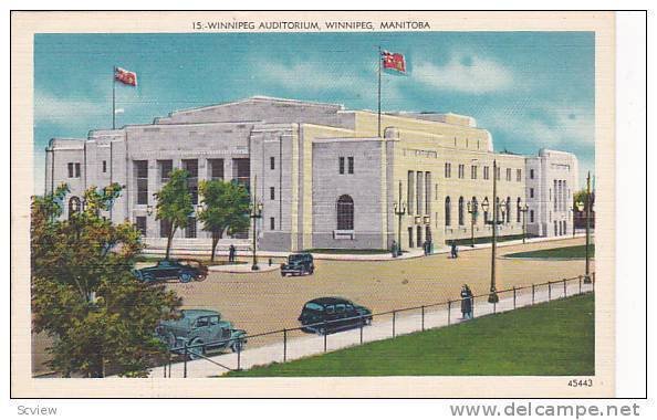 Exterior, Winnipeg Auditorium, Winnipeg, Manitoba, Canada,   30-40s