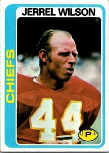 1978 Topps Football Card Jerrel Wilson Kansas City Chiefs sk7166