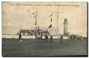 Postcard Old Lighthouse Gris Nez spotters and Signals