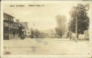 North Troy VT Main St. c1910 Real Photo Postcard G19