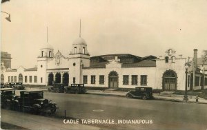 RPPC Indianapolis Indiana Cadle Tabernacle Postcard 1920s Religion autos 23-913