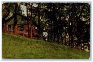 1912 North Shore Exterior Shed Hut Hamlin Lake Michigan Vintage Antique Postcard