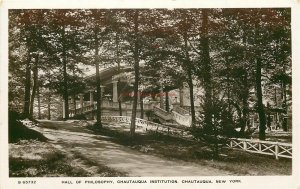 NY, Chautauqua, New York, Chautaqua, Institution, Hall of Philosophy, RPPC