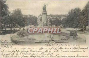 Postcard Old Lyon Place Carnot (map 1900)