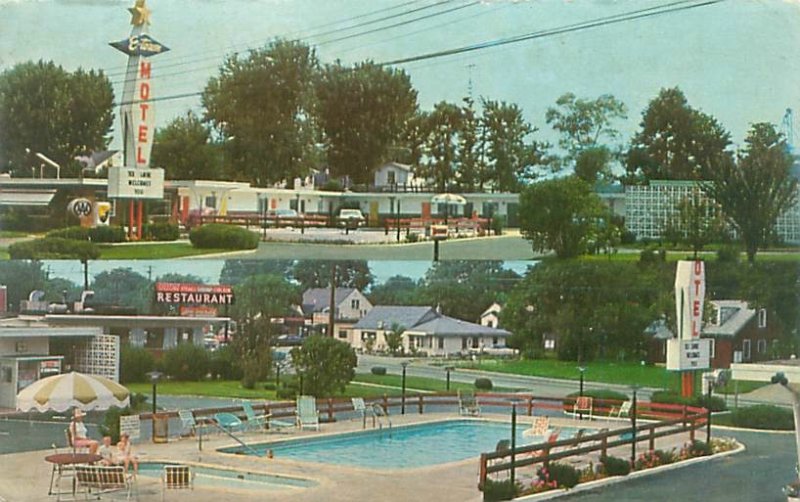 Elizabethtown KY Roadside Motel Tex Layne E-Town Motel 1970 Chrome Postcard Used