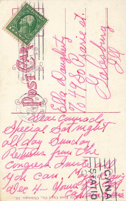 Chicago IL Forest Park Giant Safety Coaster Postcard