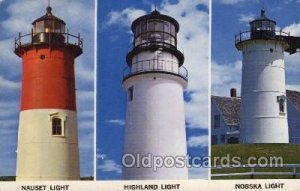 Old light houses on Cape Cod, Mass, USA Massachusetts USA Lighthouse 1965 lig...