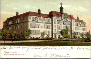 Postcard The High School in Newark, New Jersey