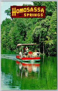 Homosassa Springs Florida 1960s Postcard Scenic Boat Ride