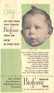 Trubyte Bioform Teeth Advertising 1951 creases, corner wear