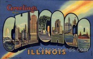 Chicago, Illinois Large Letter Town Unused 