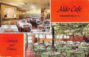 Washington DC Aldo Cafe Interior Real Photo Antique Postcard J46208