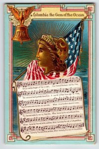 Columbia The Gem Of The Ocean Postcard US National Song Series 1910 A Jaeger