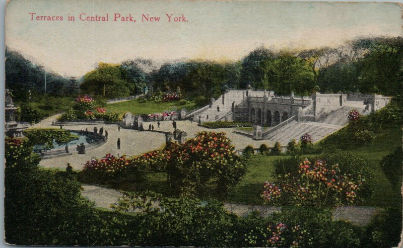 1910s Terraces in Central Park New York City New York Postcard