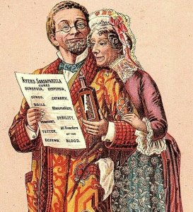 Lote de 5 1880's Dr. Jayne's Family Tonic & Ayer's Sarsaparilla & Hair Vigor P149-