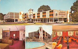 Memphis Tennessee Admiral Benbow Inn, Multi-View Chrome Vintage Postcard U10289