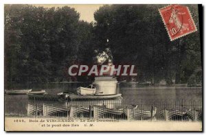 Old Postcard Bois De Vincennes Lake Daumesnil and the Islands Bridge