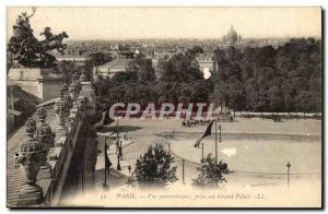 Paris Old Postcard Panoramic view taken at the Grand Palais