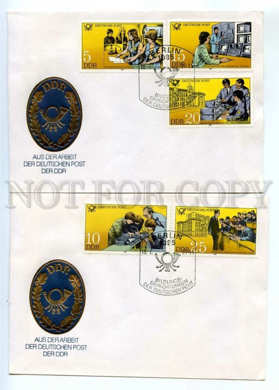 440685 EAST GERMANY GDR 1981 year set of FDC post offices