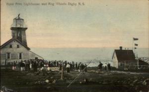 Digby Nova Scotia Point Prim Lighthouse & Fog Whistle c1910 USED Postcard