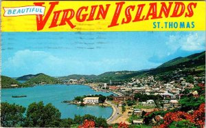 Postcard PANORAMIC SCENE St. Thomas Us Virgin Islands USVI AL9475