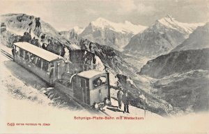 SWITZERLAND ~SCHYNIGE PLATTE ~ BAHN RAILROAD mit WETTERHORN-1900s PHOTO POSTCARD