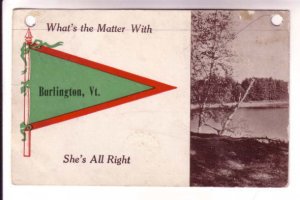 Pennant Series, Burlington, Vermont, She`s All Right, Used 1915