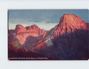 Postcard Mount Stephen & Cathedral Peak Canadian Rockies Canada