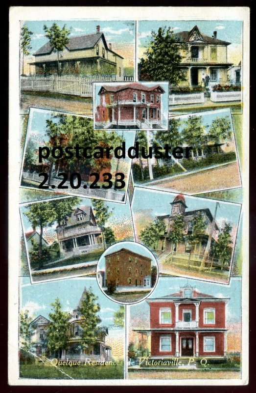 h3022 - VICTORIAVILLE Quebec Postcard 1910s Quelque Residences