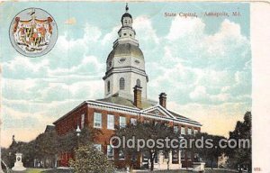 State Capitol Annapolis, MD, USA Writing on back stains back side, minor corn...