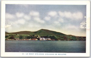Le Mont Ste-Anne De Beaupre Canada Mountains in the Background Postcard