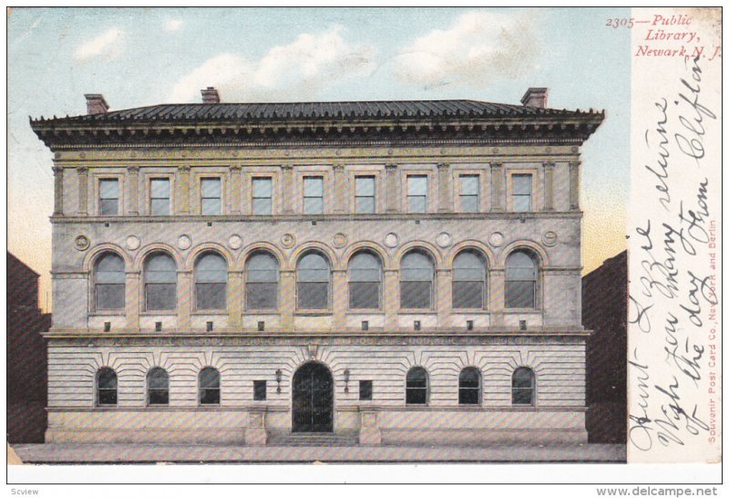 Public Library , NEWARK , New Jersey , PU-1905