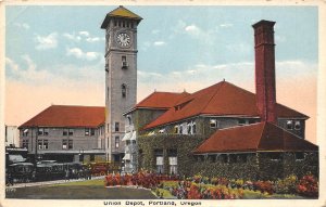 Portland Oregon 1920s Postcard Union Depot Train Station