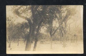 RPPC CANTON OKLAHOMA DOWNTOWN CITY PARK GAZEBO REAL PHOTO POSTCARD