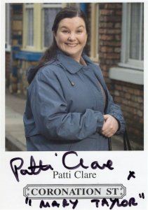 Patti Clare Coronation Street Hand Signed Cast Card Photo